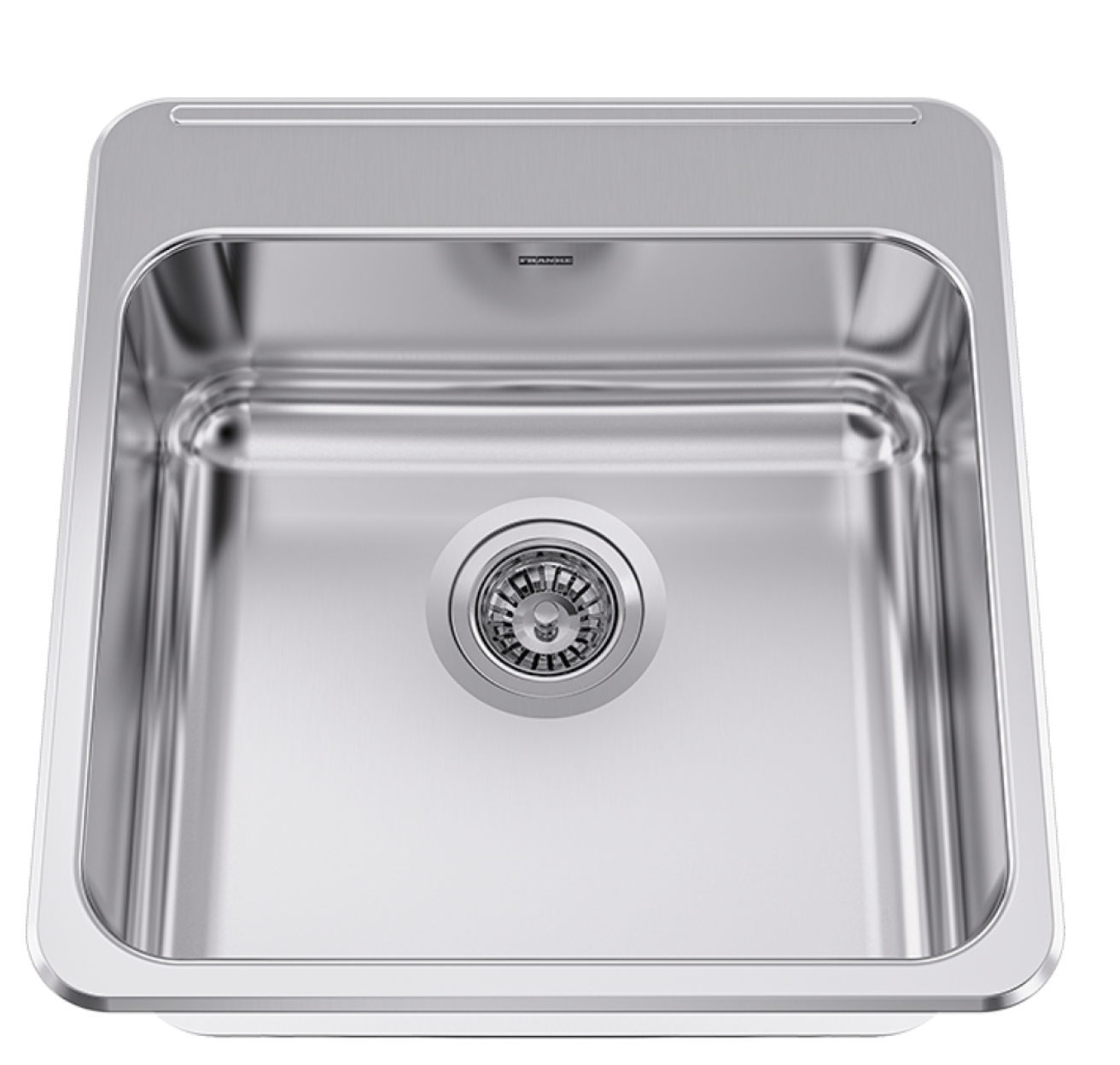 Franke LBS6808-3-1 Commercial 20ga Ledge-back 3-Hole 1 Bowl Drop-In Sink - Stainless Steel - Image 1